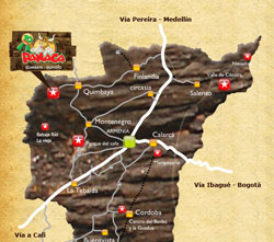 Mapa Parque del Cafe