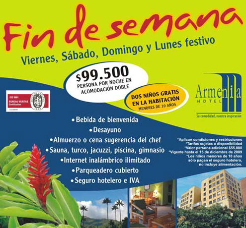 Armenia Hotel, promo fin de semana